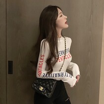 Fenchy Korean semi-high collar base shirt Women in autumn and winter slim letters Joker foreign air long sleeve t-shirt shirt Women