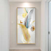 Introductory porch decorative painting vertical corridor end aisle mural painting Nordic living room modern simple fantasy hanging painting