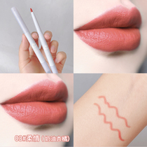 WODWOD double head fog lip pen lip pen matt naked color waterproof lasting not easy to decolorise carrot color lipstick