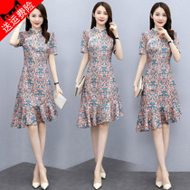 2021 Fashion big code Retro high-end middle and long style Temperament Celebrities womens clothing High level Sensation Casual Goddess Van