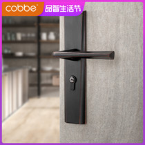 Cabe Chinese door lock silent double bearing household universal wooden door handle bedroom toilet hardware lock