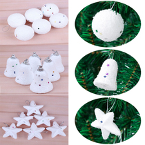 Christmas Tree Accessories White Christmas Snowball Snowstar Foam Emulated Snowball Hanging Accessories Shop Window Snowscape Arrangement