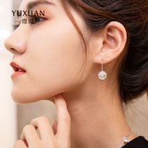 S925 silver pin earrings female fashion Yang Ying with Joker temperament Net red earrings compass eight Awn star earrings hot sale