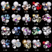Nail diamond jewelry new pile diamond nail diamond sticker diamond jewelry Big diamond rhinestone shiny pearl decoration Finished nail art
