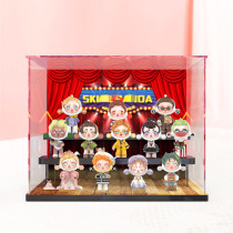 POPMART bubble Mater SKULLPANDA Life as a play Blind box Toy Scene Box Acrylic Display Case