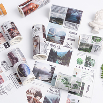 Early foam Nordic wind sunshine plants and paper tape whole roll of small fresh ins hand account diary DIY matching material