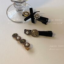 Famed Classical Autumn Winter Temperament Pearl Small Scent Wind Plush Bow Tie Girl Hair Clip Woman Liu Sea Clip Duckbill Clip