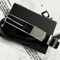 DTHEREAL]20FW autumn and winter new hollow custom metal head embossed high-end trend niche belt belt