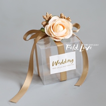 Champagne color happy sugar box Creative wedding personalized wedding supplies Happy sugar box European style Zhe sugar hot sale