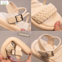 Children sandals 2021 Summer new girls Princess shoes Soft bottom Fashion foreign air beach shoes CUHK Scout shoes