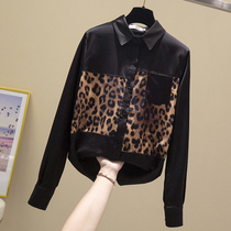 South Korean black shirt female design sensation 2022 spring autumn new foreign air fashion blouse loose BAO WELN shirt