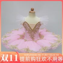 New childrens girl sky blue ballet skirt fluffy gauze skirt performance TUTU skirt Sleeping Beauty performance costume stage costume