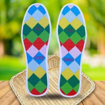 Pattern making wedding wool red shoes 2018 cross stitch insole flower cloth colorful thread embroidery new handmade half