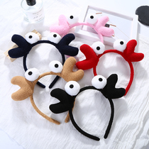 Super cute cute brown bear hair hoop rabbit ears cartoon wide edge bear Net red hair band hair card wash face head hoop pressure hair