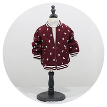 Qing autumn and winter new childrens cotton jacket boys aircraft baseball jacket Korean zipper Cotton