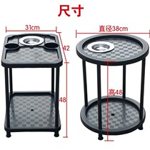Table corner movable balcony chess and card room trolley double-layer tea cup tea table rack tea rack