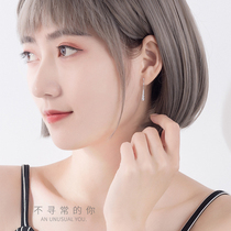 2021 new wave advanced sensation S925 silver flow suearrings delicate temperament small earrings with high level of ear