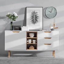 Nordic style sideboard modern simple storage locker tea cabinet multi-functional solid wood living room porch cabinet