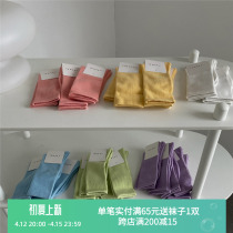 Base Seasons can be worn in pure color 100 lap socks female candy color pure cotton high oak with white sports cotton socks