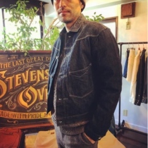 Spot Nissan STEVENSON OVERALL CO Saddle Horn Embroidered Mens Denim Jacket