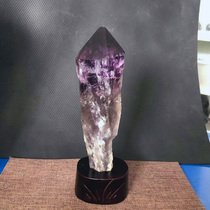 Water jade ice natural amethyst column ornaments scepter Crystal Real shot backbone Crystal home decoration