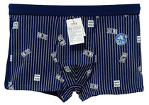 Deficit with clear cabin Dad flat corner Inner pants head male summer thin section Old-aged full cotton scrotum torso 4-corner short pants streaks