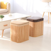 Multifunctional storage stool solid wood living room sofa storage stool home bedroom bed tail box change shoe stool can sit for adults