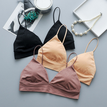 Sexy fashion triangle soft cup bra boneless underbody underwear anti-light girl sports yoga breast wrap chest