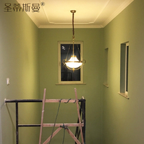  Duplex stair lamp Long chandelier Full copper lamp European-style villa home break chandelier Half ceiling sealed anti-mosquito