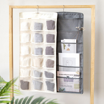 Natural Oxford cloth cabinet storage hanging bag Underwear socks Door back wall hanging multi-grid storage bag