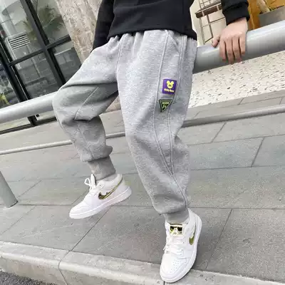 Children's clothing boys foreign sports pants children Spring and Autumn loose fashion long pants 2021 spring clothes New medium children tide