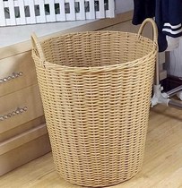Plastic imitation rattan dirty clothes storage basket clothes change laundry basket woven frame basket dirty clothes basket bucket