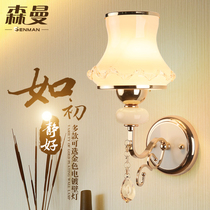 European crystal wall lamp Bedroom lamp Living room lamp Wall lamp Simple modern creative bedside lamp Aisle Corridor lamp
