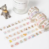 Creative day style and paper adhesive tapes Xiaoqing New handbooks Material Paper Diary Decoration Stickers Cute animals 15mm