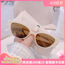 GM Milk Yellow Cat Eye Sunglasses Retro Polarized Sunglasses Female Advanced Sens driving Anti-UV can be matched with myopia