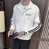 Jacket Mens Fall New Turn-collar Casual Blouse Vest Youth Boomer Baseball Suit Jacket Loose Big Code Mens Clothing