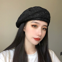 Cover White Hair Hat Lace Hat Hollowed-out Net Red with beauty cover white hair headwear Knitted Hat Summer Lady Thin hat