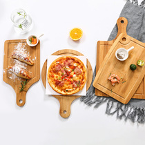 Pizza Plate Trays Wood Solid Wood Home Antibacterial mildew-proof cutting board Dormitory Students Home Cut Fruit Round Baking
