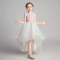 Little flower girl Princess Dress Girls Birthday Catwalk girls Wedding dress Children evening dress Piano performance dress Noble summer