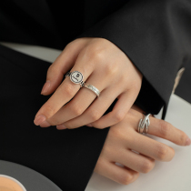 Retro brief to make old ring female European and American Ins tide cool wind fashion personality small crowdsourced design opening forefinger ring
