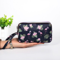  Travel with you on a business trip hand in hand to take a bag a coin purse a female fabric three-layer zipper a ladies wallet a mobile phone bag a bag a bag a bag