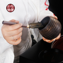 Black sandal teaspoon accessories tea ceremony tea art six gentlemen household kung fu tea appliances single tablespoon tea spoon
