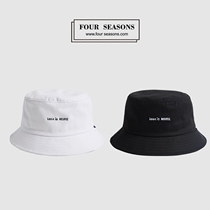 New black and white letter fisherman hat girl Japan Harajuku simple student couple sun hat hat hat male tide