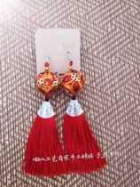Guangxi Jingxi Old Prefecture ethnic style pure handmade hydrangea earrings with various ethnic clothing and other creative gifts