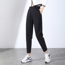 Grey Sportpants Woman 2022 Spring new Korean version High waist loose 90% Harun pants casual bunches pants