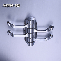 European-style rotatable movable clothes hook bathroom towel alloy wall-mounted wardrobe single hook bag coat hook