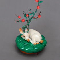 (limited to 99 edition) Search hunters Chen Lingping Jing to be Flower Limited Bronze Deer Sculpture Desktop Pendulum