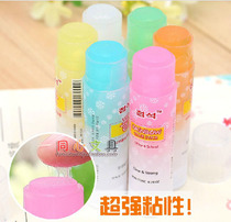 Korean stationery stone simple jelly color transparent Super stick glue 15g crystal glue stick