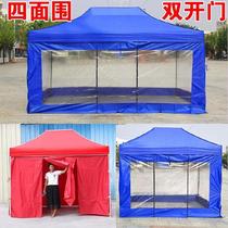 Food stalls high-end shed tent stalls Folding large weatherproof shed cloth Oxford cloth tarpaulin winter three sides