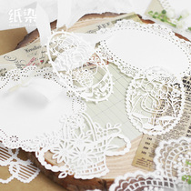 Miss card Miss Mountain Snow Series hollowed-out lace poo sign paper message note Decorative Hand Ledger hit bottom material paper